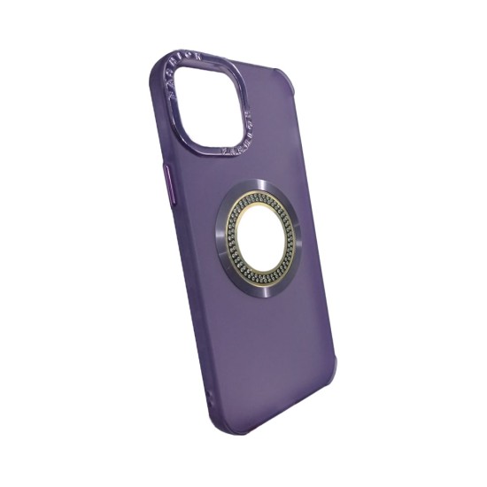 Capa de Silicone com Diamond Designe para Apple iPhone 15 Pro Roxo